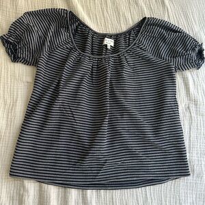 NWOT MADEWELL Texture and Thread Striped Top
